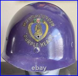 Korean War US Army M1 Helmet Liner Military Order Purple Heart Decal