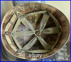 Korean War US Army M1 Helmet Liner Military Order Purple Heart Decal