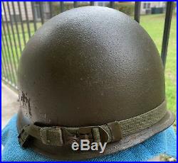 Korean War US Army M1 Helmet With Capac Liner