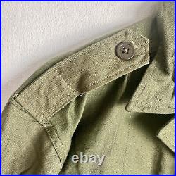 Korean War US Army OG-107 Shirt Mint w HBT Epaulets 8th Army Patch