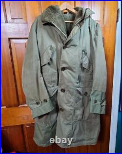 Korean War US Army Parka M 1947 dated 1948 Artic Cold Weather with hood and liner