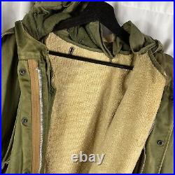 Korean War US Army m51 Fishtail Stonetail with Liner & Fur Hood MOD