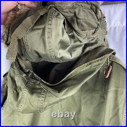 Korean War US Army m51 Fishtail Stonetail with Liner & Fur Hood MOD