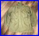 Korean War US Field Coat Cotton Wind Resistant Sateen WRT OG 107 1951 Medium