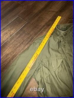 Korean War US Field Coat Cotton Wind Resistant Sateen WRT OG 107 1951 Medium Korean War US Field Coat Cotton Wind Resistant Sateen WRT OG 107 1951 Medium