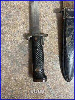 Korean War US M5 Bayonet Marked Imperial BMCO with USM8A Scabbard