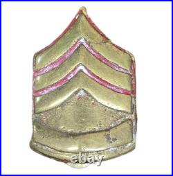 Korean War US Marine Corps Staff Sergeant Screw Back Helmet Badge Theater Made