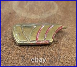 Korean War US Marine Corps Staff Sergeant Screw Back Helmet Badge Theater Made