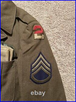 Korean War US Military Army Wool IKE Jacket O. D. M-1950 Size 36 Long 2nd Armored