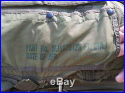 Korean War US Military Backpack 28' Parachute MFG Sigmund Eisner Jul/1952