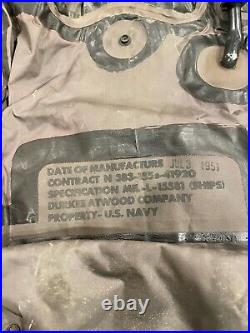 Korean War US Navy Durkee Atwood life preserver July 3 1951 Undeployed