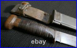 Korean War US Navy Mk1 Utility Knife PAL Blade Co & USN MK 1 NORD B. M. Co MARK 1