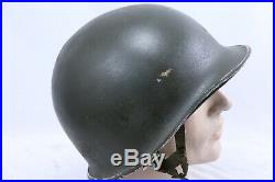 Korean War US Paratrooper Front Seam Helmet Maker Marked Capac