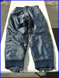 Korean War USAAF D-1A Blue Heavy Flying Trousers Size 36 MFG S. H. Knopf MFG