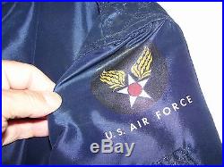 Korean War USAF AF Blue Nylon L-2A Flight Jacket (38)
