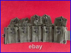 Korean War USMC MARINE CORPS M1 Garand Rifle Ammo Ammunition Belt 10 Pocket Korean War USMC MARINE CORPS M1 Garand Rifle Ammo Ammunition Belt 10 Pocket