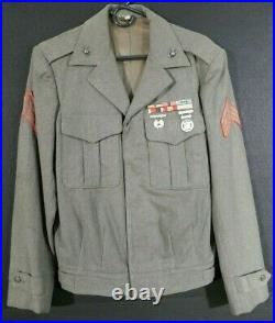 Korean War USMC Marine Corps Sergeant Uniform Coat & Six Ribbons'CL CREECH