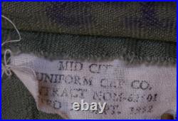 Korean War USMC Marine Corps Utility Cap Cover HBT Hat EGA Stamped 1952 Contract