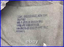 Korean War USMC USGI Full Tent Shelter Half New Type Sure Fit/Denemark & Morris