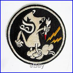 Korean War USN 5 Patch VF-41 Black Aces Squadron Rare No Teeth Variant VF 41