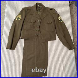 Korean War Uniform 1950s XIX Corp Staff sergeant Small Short 38 Field Jacket
