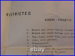 Korean War Us Aviator Paper Blood Chit Korean Pointie Talkie From Wwii Ace