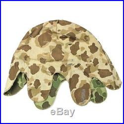 Korean War Us Marine Corps Usmc Frogskin Camouflage M1 Helmet Cover Blue Anchor