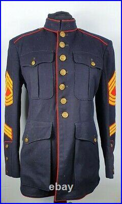 Korean War Us Usmc Marines Dress Blues Uniform Jacket #2