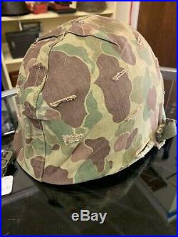 Korean War Usmc Helmet And Camo Helmet Cover