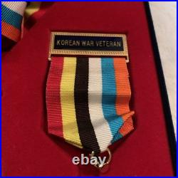 Korean War Veteran Ambassador For Peace Medal Set In Cases Old Military Awards