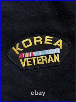 Korean War Veteran Letterman Leather Jacket