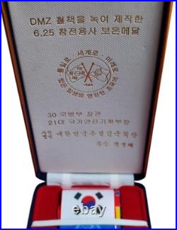 Korean War Veterans Memorial Medal Made from Melted DMZ Barbed Wire Fence