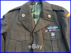 Korean War/WW2 US Army 41st Infantry Sergeant Ike Jacket Size 40R