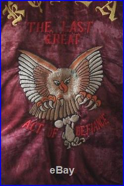 Korean War WWII Vet Flight Souvenir Jacket with Embroidered Eagle and Mouse