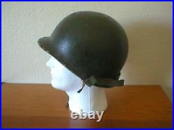 Korean War Ww2 M1 Helmet, Swivel Bail, Front Seam, Westinghouse Liner
