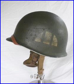Korean War era US army m1c helmet 2nd bat. 187th pir (re-creation)