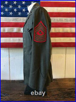 Korean War era USMC US Marine Corps Wool Uniform Tunic Sergeant Major