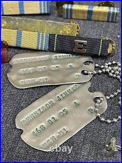 Korean War vintage lot USN Navy Marine Corp Reserves Dog Tags Sargent Dennison