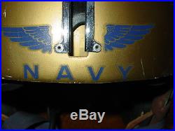 Korean war U. S. Navy flight helmet made by General Textile Mills