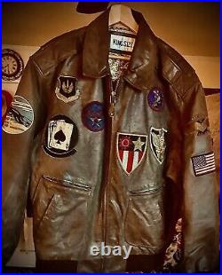 Leather Vintage Pilot Bomber Jacket From Korean War