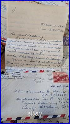 Letters 1950s Korean War Era Letters AOP Air Mail Vintage Mail Family