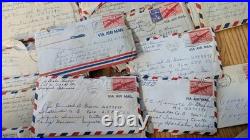 Letters 1950s Korean War Era Letters AOP Air Mail Vintage Mail Family