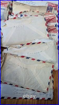 Letters 1950s Korean War Era Letters AOP Air Mail Vintage Mail Family