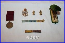 Lot Issued Korean War Us Navy Lapel Dress, Hat Badge, Medal, Bars-sterling & G. P