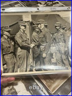 Lot Of 10 TEN Original Korean War Press Photos UN General Patch Uniform 8x10