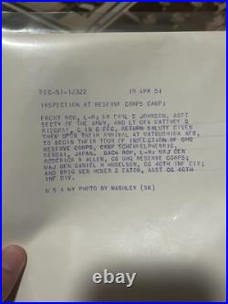 Lot Of 10 TEN Original Korean War Press Photos UN General Patch Uniform 8x10