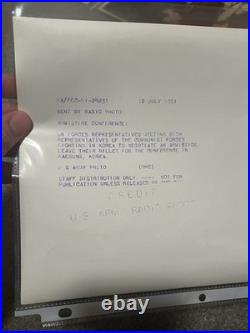 Lot Of 10 TEN Original Korean War Press Photos UN General Patch Uniform 8x10