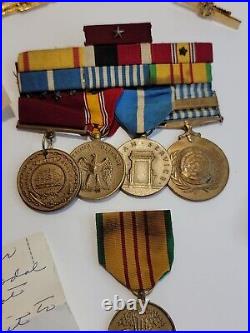 Lot Of Named US Navy Korean & Vietnam War CPO Aircrew Member Medals/Ring/Rank &