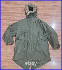 M-1948 M-48 Fishtail ARMY Military parka Korean War Complete With Liner Small