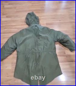 M-1948 M-48 Fishtail ARMY Military parka Korean War Complete With Liner Small